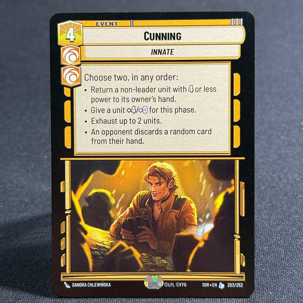Star Wars Unlimited Proxy Card Set – Red Command Series | Boba Fett, Bodhi Rook, DJ Tech, Aggression & Barrage | Casual Play & Display Cunning(203)