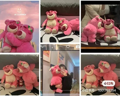 Plush Lotso Pink Bear Strawberry Stuffed Toy 30-50cm