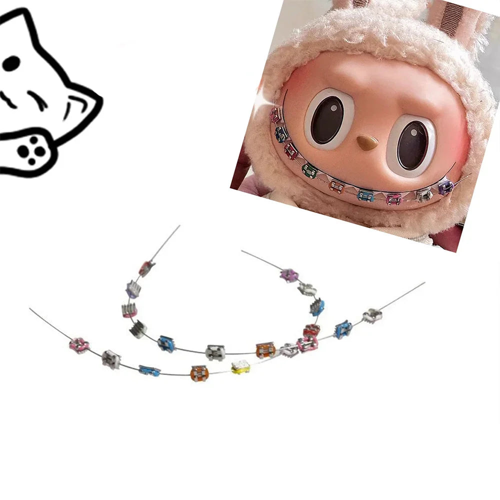 Labubu Doll Steel Teeth Colorful Braces Accessories