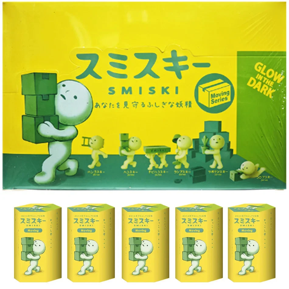 Smiski Life Worker Series – Glow-in-the-Dark Hippers Blind Box Figures | 12-Piece Tabletop Collectibles