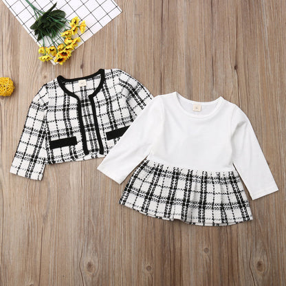 Baby Girl Plaid Jacket & Dress Set (Age 12M - 5 YRS)