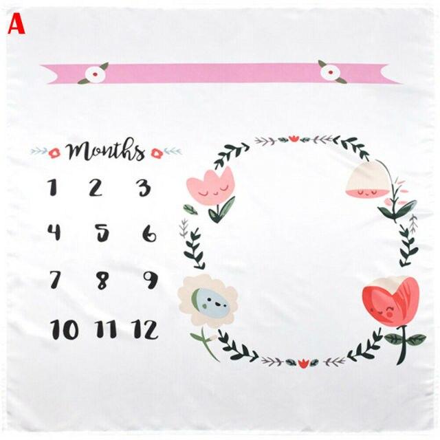Baby Milestone Growth Photography Blanket A