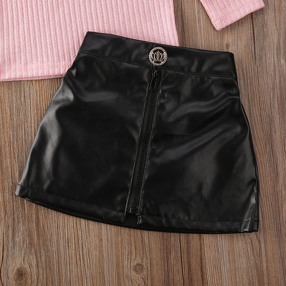 Girls Cold Shoulder Top & Skirt Set (Age 18M-5YRS)