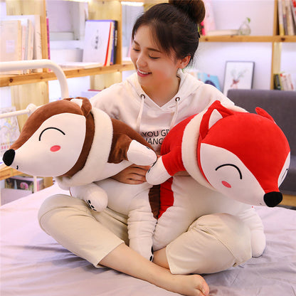 Large Plush Fox Stuffed Pillow Toy 35cm - 90cm