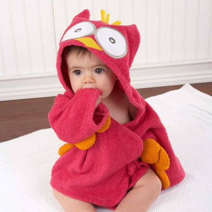 Baby Hooded Bathrobe (Age Newborn - 18M) 0-18M Red Own