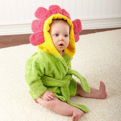 Baby Hooded Bathrobe (Age Newborn - 18M) 0-18M Sunflower