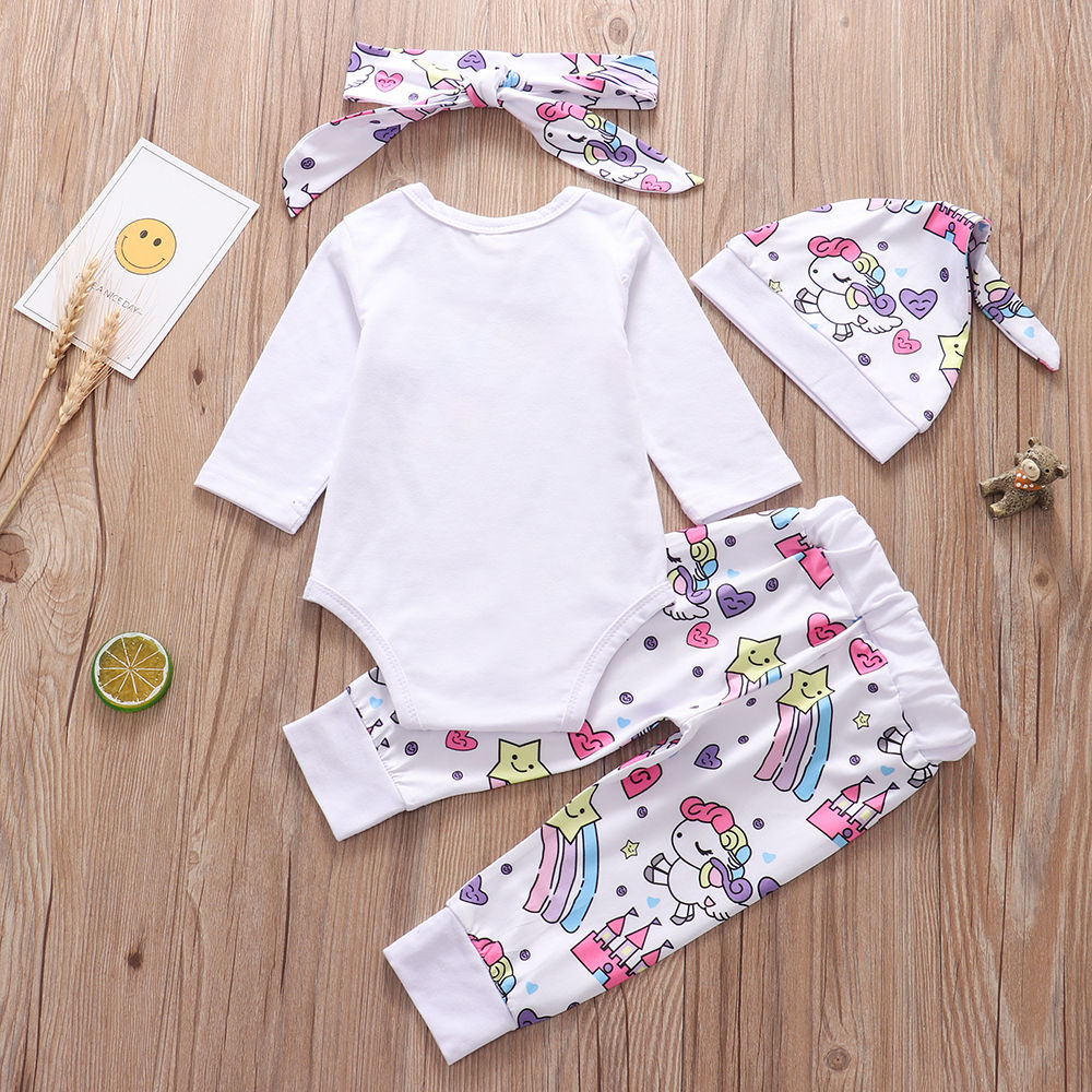 4 Pack - Baby Girls Daddy’s Bodysuit & Trousers & Hat Set (Age 3M - 24M)