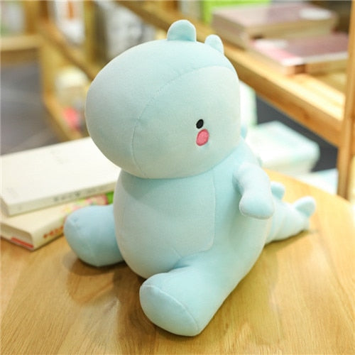 Large Stuffed Plush Dinosaur Pillow Toy - 30-50cm Blue
