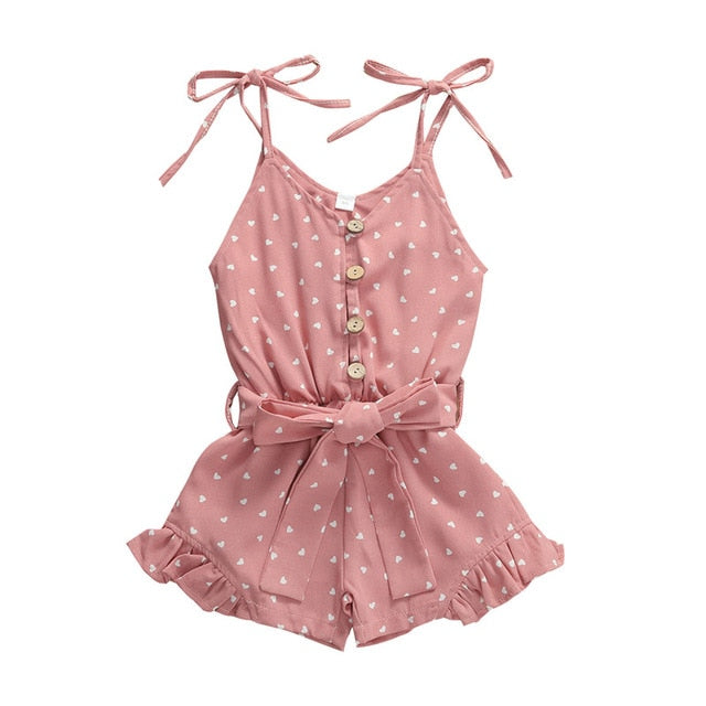 Girls Heart Romper (Age 12M-4YRS) Pink