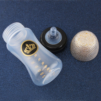 Baby Luxury Bling Crystal Embellished Feeding Bottle 240ml