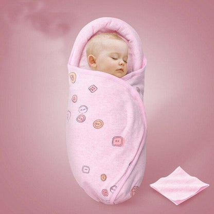 Baby Warm Swaddle Wrap Receiving Blanket Pink