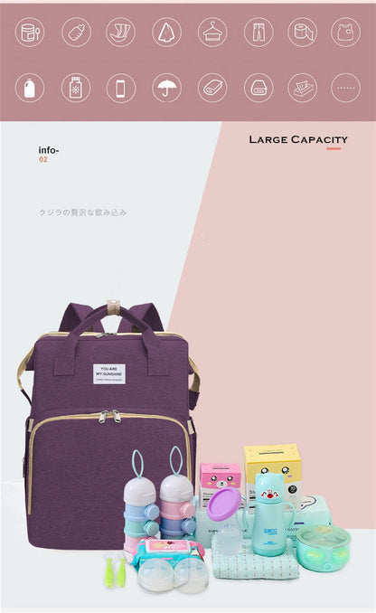 Baby Multifunctional Diaper Nappy Bag Bed