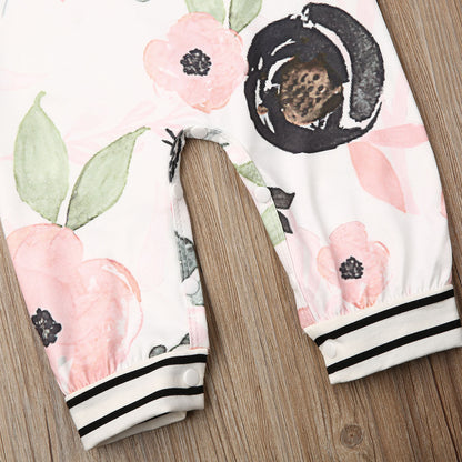 Baby Girls Floral Print Jumpsuit Babygro (Age 3m-12m)