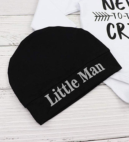 Baby Boys Bodysuit Trousers & Hat Set (Age Newborn - 18M)