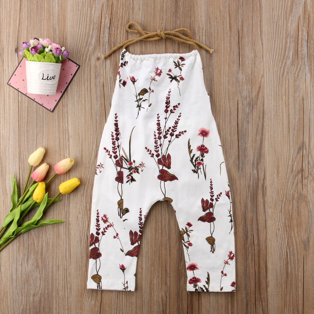 Girls Floral Print Jumpsuit (Age 12M-5YRS)