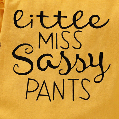 Baby Girls Sassy Pants Bodysuit Pinafore Dress & Headband Set (Age 3m-12m)
