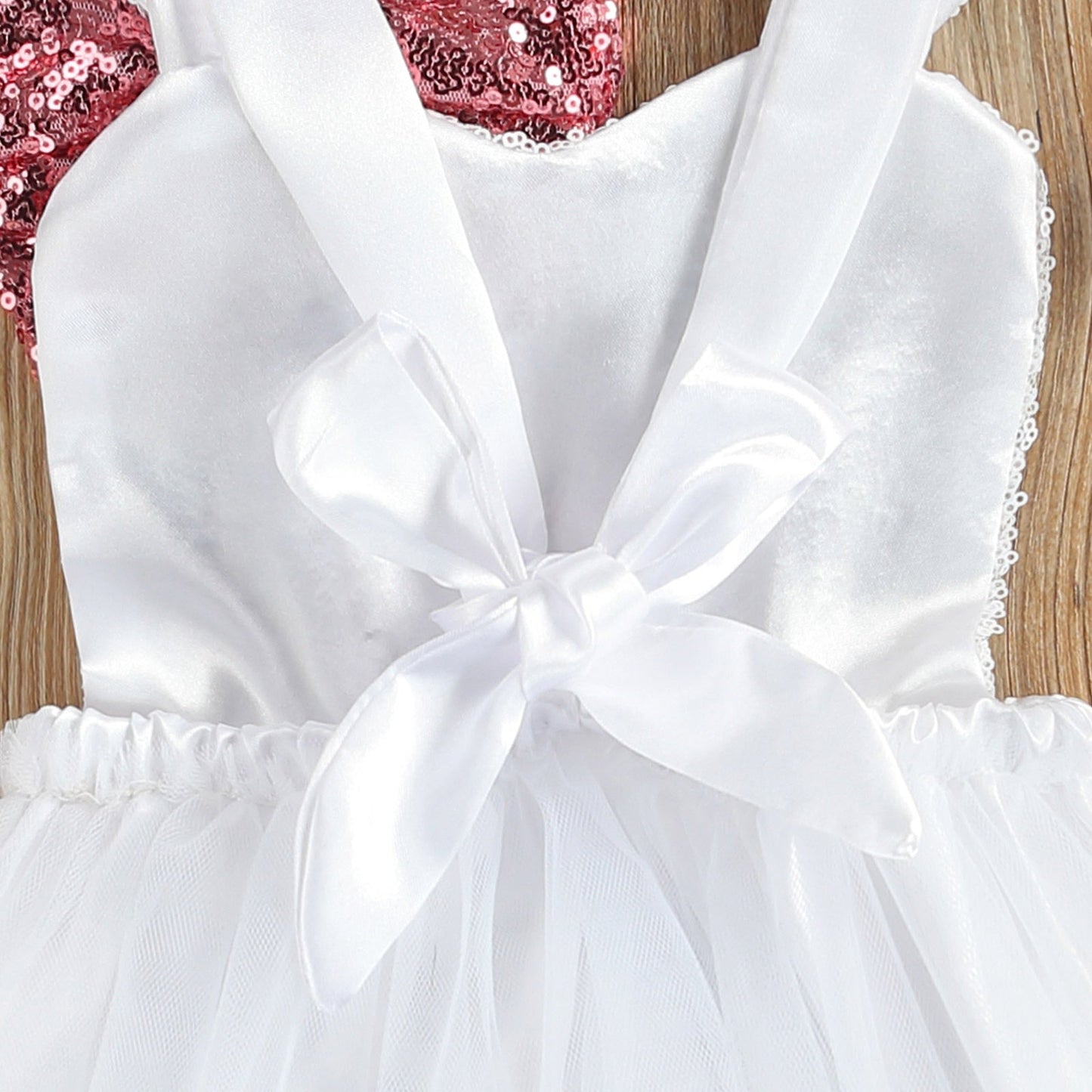 Girls White Bunny Sequin Tutu Romper (Age 12M-3YRS)