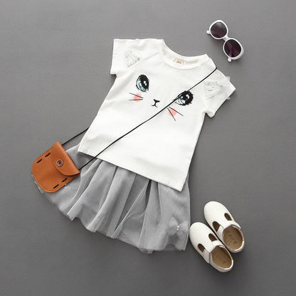 Girls Mouse Top & Tulle Skirt Set (Age 24M-6YRS)