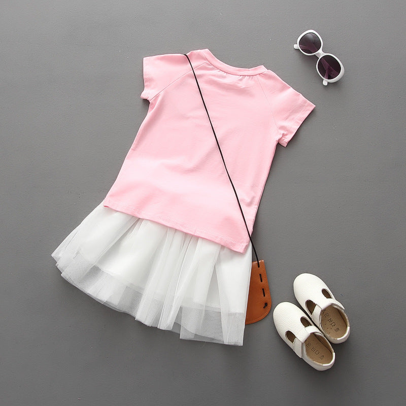 Girls Mouse Top & Tulle Skirt Set (Age 24M-6YRS)