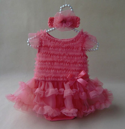 Baby Girls Ruffle Tutu Romper Dress (Age 3m-18m) Hot Pink