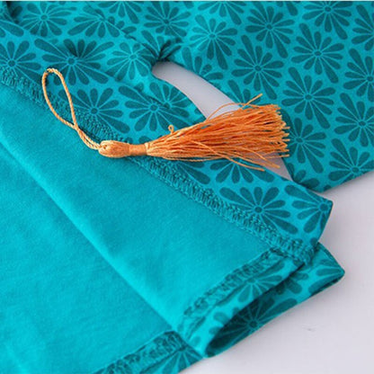 Baby Blue Japanese Style Kimono & Jumpsuit Set (Age Newborn - 3yrs)