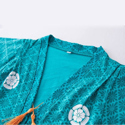 Baby Blue Japanese Style Kimono & Jumpsuit Set (Age Newborn - 3yrs)