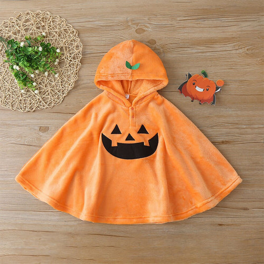 Baby / Toddler Pumpkin Cloak Halloween Costume (Age 9M-3YRS)