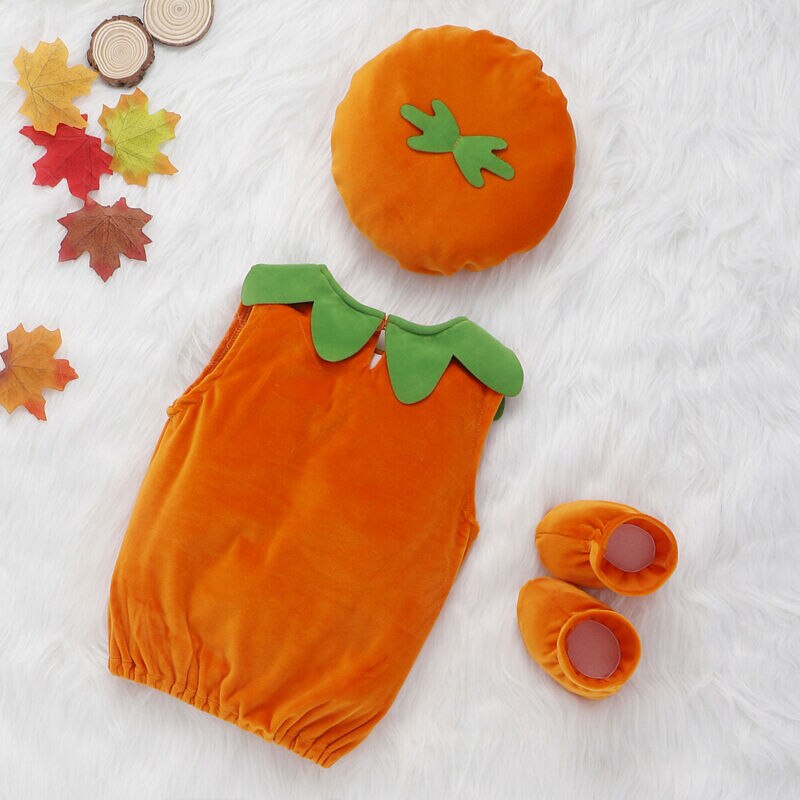 Baby Boys / Girls Pumpkin Halloween Costume (Age 6M-3Y)