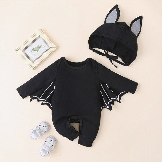 Baby Bat Halloween Costume (Age Newborn - 12M) Black