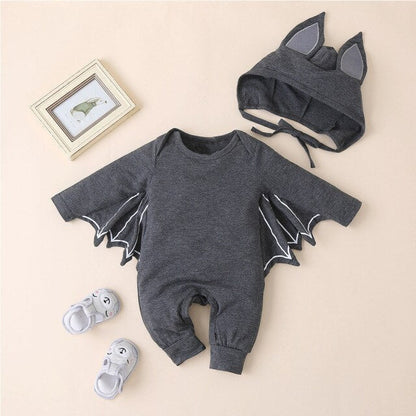 Baby Bat Halloween Costume (Age Newborn - 12M) Dark Grey