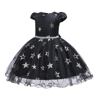 Girls Witch Halloween Costume Tulle Dress & Hat (Age Newborn-8YRS)