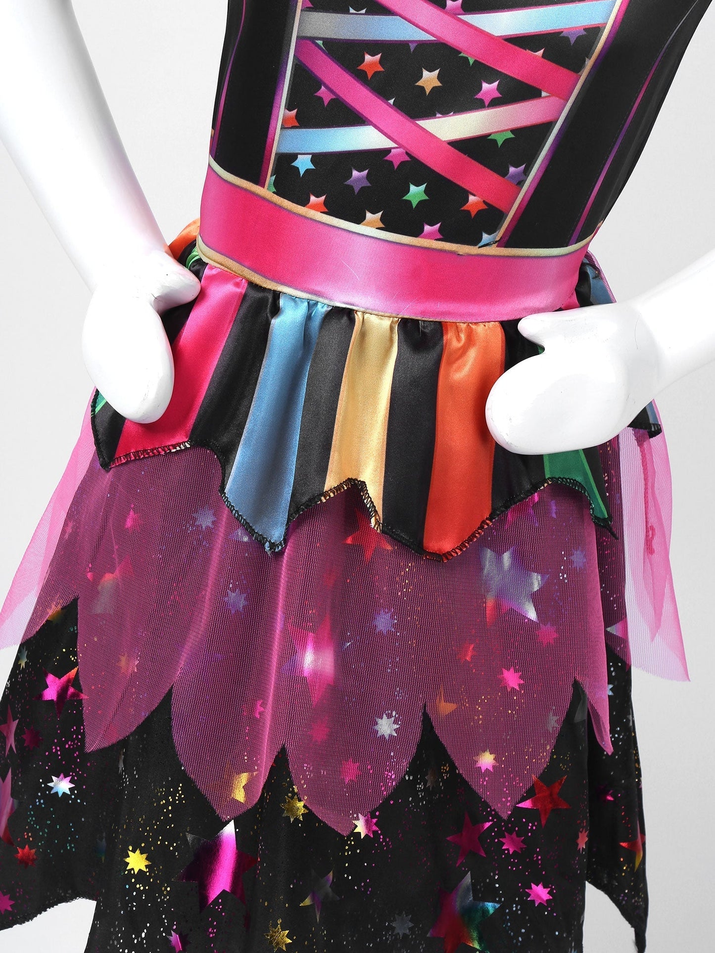 Girls Witch Halloween Costume Dress & Hat (Age 4-8YRS)