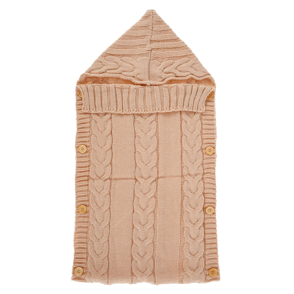 Baby Knitted Sleeping Swaddle Bed Beige
