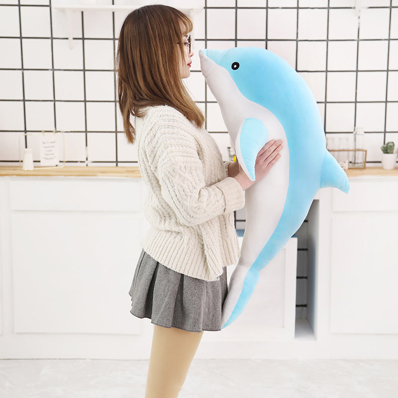 Large Plush Dolphin Pillow Stuffed Toy 30-140cm