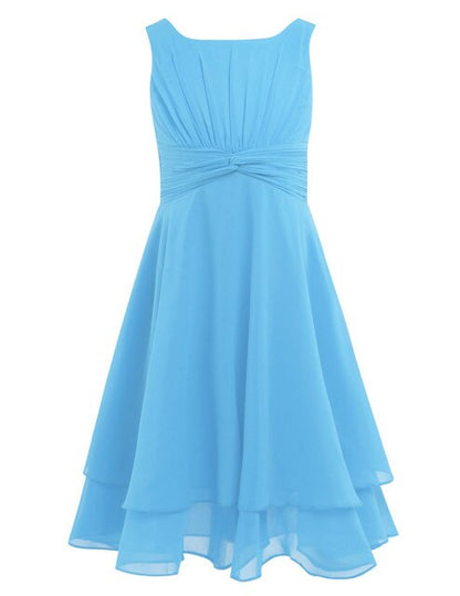 Girls Floaty Chiffon Party Dress (Age 4-14yrs) Blue