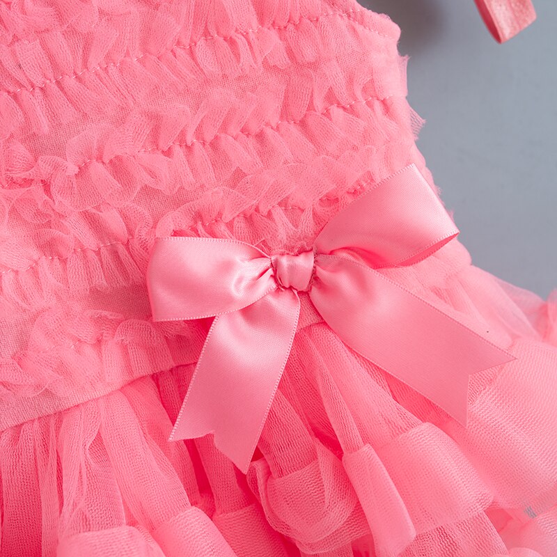 Baby Girls Pink Tutu Bodysuit Romper & Headband (Age 3m-24m)